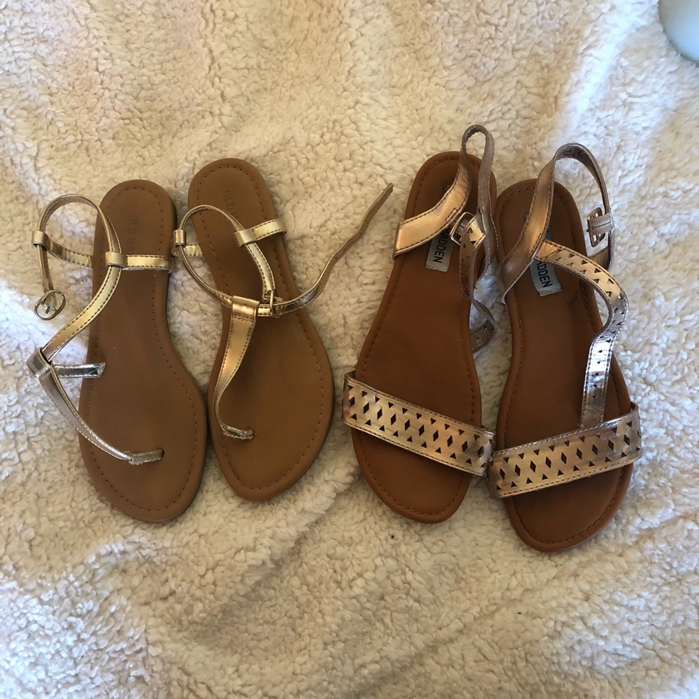 Steve Madden Rose Gold Strap Sandals Bundle